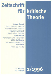 Gerhard Schweppenhäuser — Zeitschrift für kritische Theorie 02 (1996)