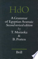 Takamitsu Muraoka, Bezalel Porten — A Grammar of Egyptian Aramaic