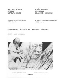 David W. Zimmerly — Contextual studies of material culture