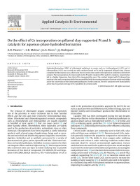 A.H. Pizarro & C.B. Molina & J.L.G. Fierro & J.J. Rodriguez — On the effect of Ce incorporation on pillared clay-supported Pt and Ir catalysts for aqueous-phase hydrodechlorination