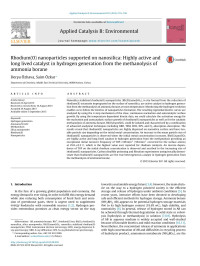 Derya Özhava & Saim Özkar — Rhodium(0) nanoparticles supported on nanosilica: Highly active and long lived catalyst in hydrogen generation from the methanolysis of ammonia borane