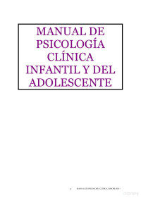 Desconocido — Manual de Psicología Clínica Infantil y del Adolescente