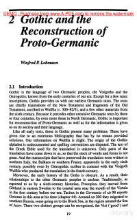Lehmann — Gothic and the Reconstruction of Proto-Germanic