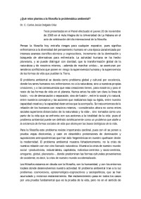 Carlos — Microsoft Word - DELGADO - 2008 - QUE RETOS PLANTEA EL PROBLEMA AMBIENTAL AL PENSAMIENTO FILOSÓFICO