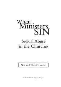 Neil Ormerod;Thea Ormerod; — When Ministers Sin