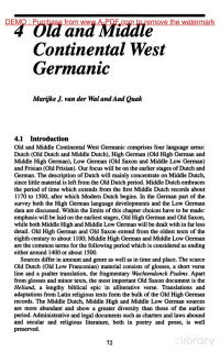 Van der Wal & Quak — Old High German, et al; Old and Middle Continental West Germanic