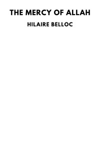 Hilaire Belloc — The Mercy of Allah