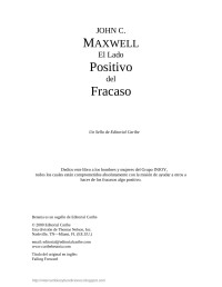 Jonh C. Maxwell — John C. Maxwell-El lado positivo del fracaso