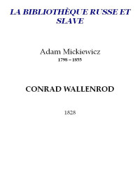 Mickiewicz — Conrad Wallenrod