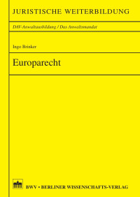 Brinker, Ingo — Europarecht