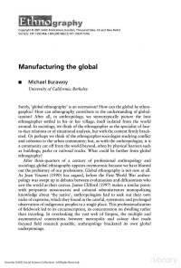 Manufacturing The Global — Manufacturing The Global