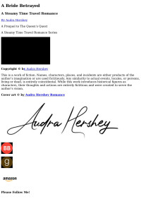 Audra Hershey — A Bride Betrayed