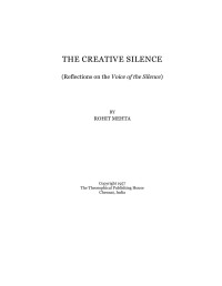 education — The Creative Silence