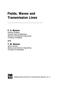 Benson F. — Fields, Waves and Transmission Lines 1991.