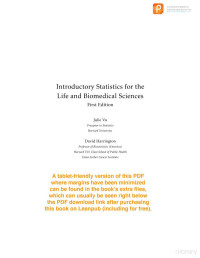 Julie Vu, David Harrington — Introductory Statistics for the Life and Biomedical Sciences