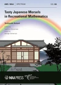 Kotani, Yoshiyuki — Tasty Japanese Morsels In Recreational Mathematics