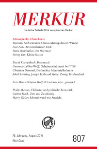 Christian Demand; — MERKUR Deutsche Zeitschrift für europäisches Denken - 2016-08