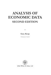 Koop, Gary — Analysis of Economic Data