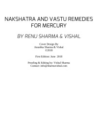 Sharma, Vishal & Sharma, Renu — Nakshatra & Vastu Remedies for Mercury