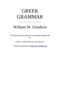 William W. Goodwin — Greek Grammar