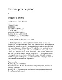 Eugène Labiche — Premier prix de piano