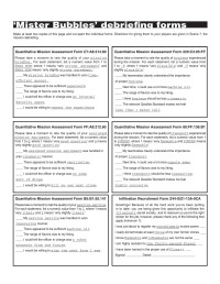 Mongoose Publishing — Paranoia: Mr. Bubbles Debriefing Forms