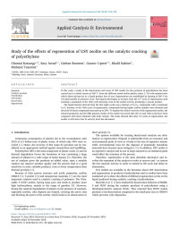 Chantal Kassargy & Sary Awad & Gaëtan Burnens & Gaurav Upreti & Khalil Kahine & Mohand Tazerout — Study of the effects of regeneration of USY zeolite on the catalytic cracking of polyethylene