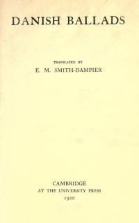 E. M. Smith-Dampier — Danish ballads