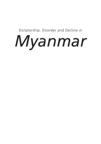 Trevor Wilson & Monique Skidmore — Dictatorship, disorder and decline in Myanmar