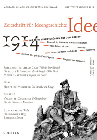 Schmidt-Glintzer, Helwig, Asal, Sonja — Zeitschrift für Ideengeschichte Heft VIII/2 Sommer 2014