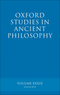 Brad Inwood; — Oxford Studies in Ancient Philosophy Volume 39