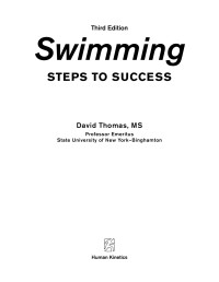 David Thomas — Swimmming