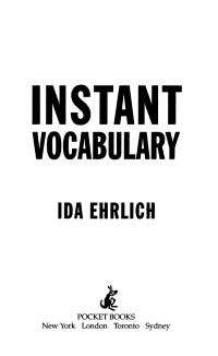 Ida Ehrlich — Instant Vocabulary