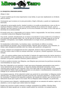 Philip K. Dick — LA MAQUINA PRESERVADORA