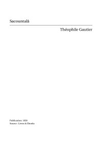 Théophile Gautier — Sacountalâ
