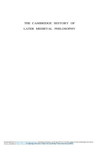 Kretzmann et al — The Cambridge History of Later Medieval Philosophy