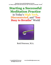 Reid — Microsoft Word - Starting a Successful Meditation Practice.doc