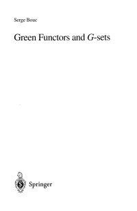 Serge Bouc — Green Functors and G-sets