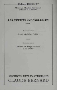 Philippe Decourt — Les Vérités indésirables - Doit-on réhabiliter Galilée ?