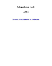 Adele Schopenhauer — Anna