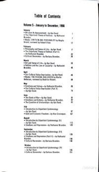 Ayn Rand, Nathaniel Branden et al. — The Objectivist, Index to Volumes 5-10