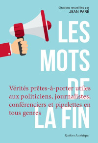 Paré, Jean — Les Mots de la fin