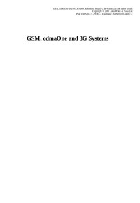 Raymond Steele, Chin-Chun Lee, Peter Gould — GSM, cdmaOne and 3G Systems