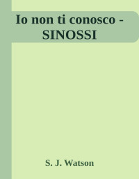 S. J. Watson — Io non ti conosco - SINOSSI