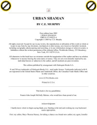 Urban Shaman — URBAN SHAMAN