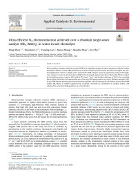 Peng Shen — Ultra-efficient N2 electroreduction achieved over a rhodium single-atom catalyst (Rh1/MnO2) in water-in-salt electrolyte