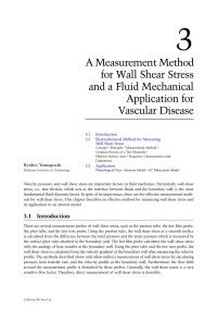 Ryuhei Yamaguchi — Chapter-03 A Measurement Method for Wall Shear Stress and a Fluid Mechanical Application for Vascular Disease