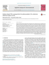 Muhammad Tahir & NorAishah Saidina Amin — Indium-doped TiO2 nanoparticles for photocatalytic CO2 reduction with H2O vapors to CH4