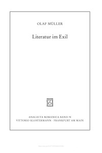 Olaf Müller — Literatur im Exil