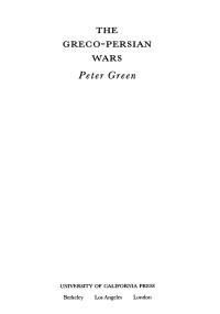 Green, Peter; — The Greco-Persian Wars